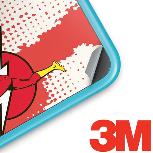 DC Comics The Flash Vintage Action Pose Pattern Nintendo 2DS XL (2017) Skin